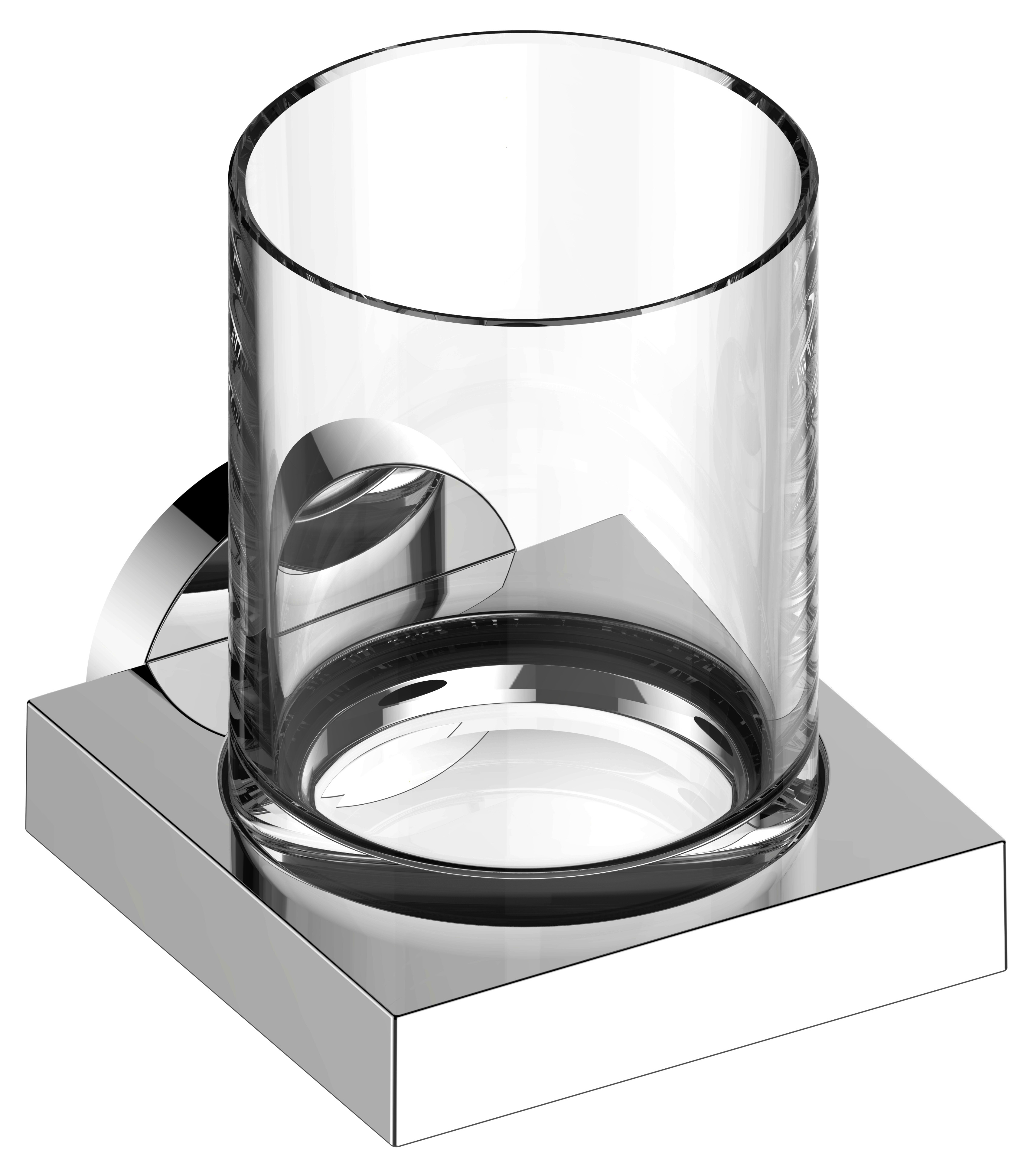 Keuco Edition 90 pohár na zubné kefky transparentná-chrómová 19050019000