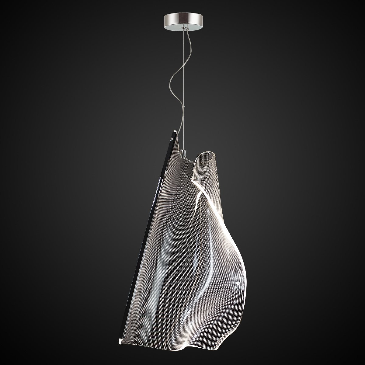 Altavola Design Cortina závesné svietidlo 1x10 W chrómová-priehľadná LA103/P
