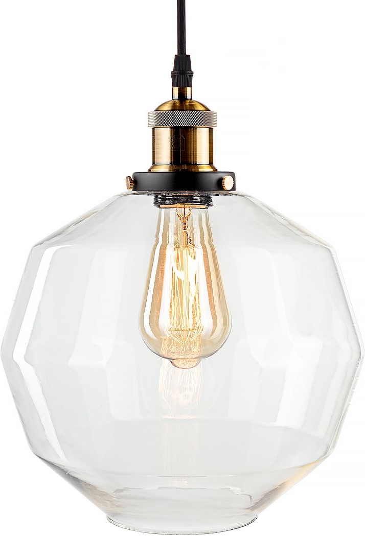 Altavola Design New York Loft závesné svietidlo 1x40 W mosadzná-priehľadná LA033/P