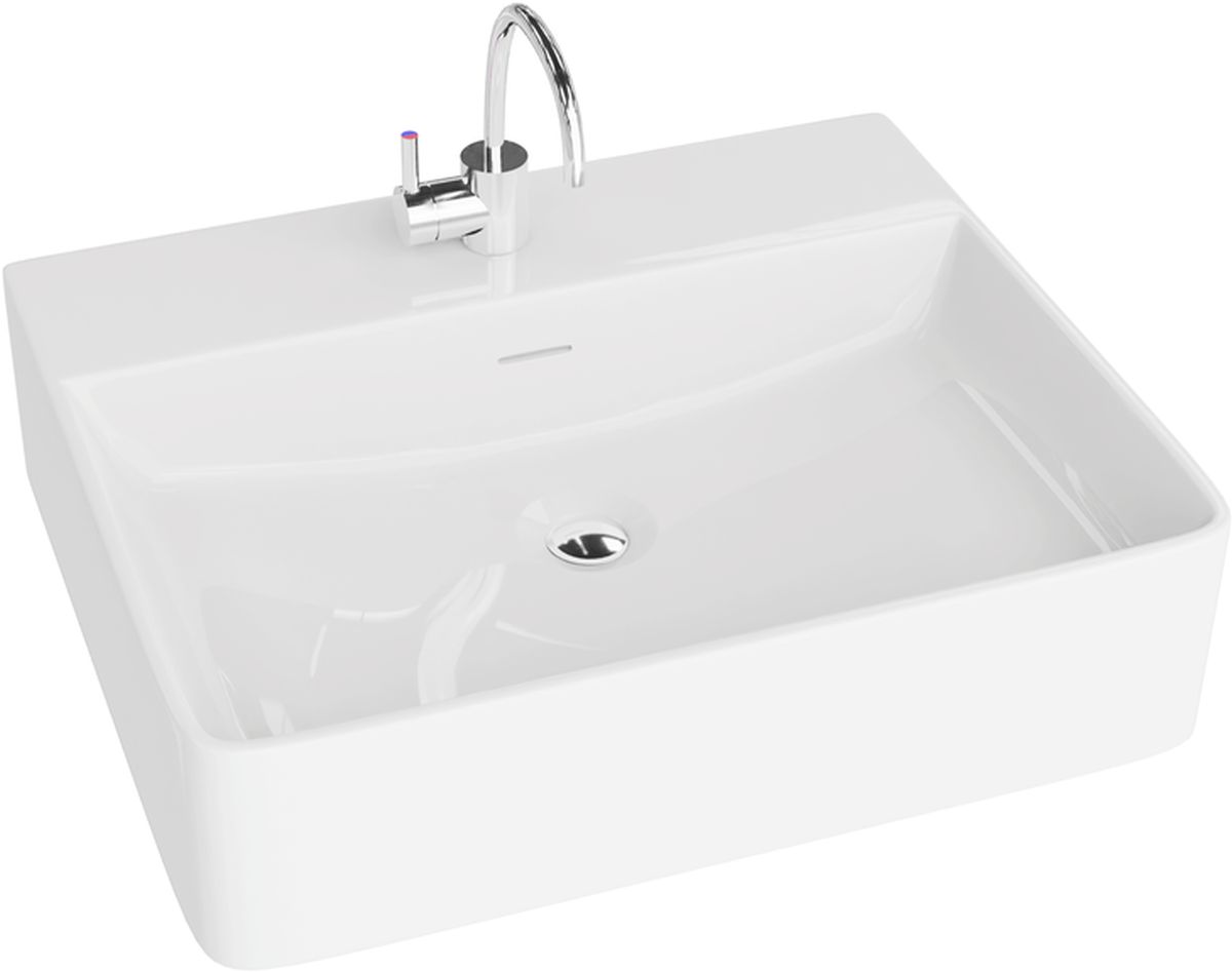 LaVita Altaya umývadlo 50x43 cm obdĺžnik pultové umývadlo biela 5900378310204