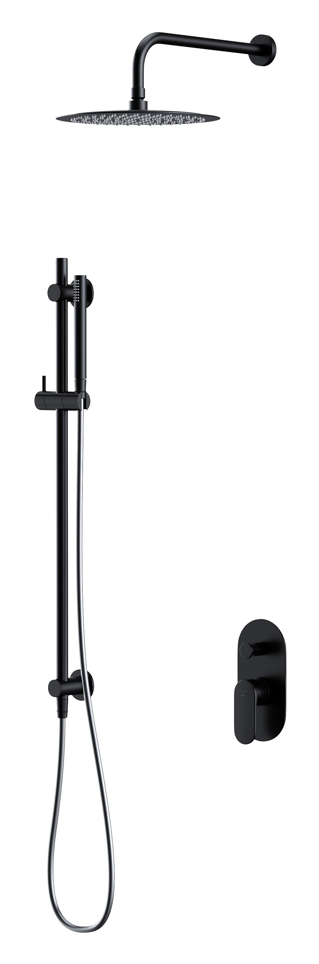 Cersanit Crea sprchová súprava podomietková s dažďovou sprchou čierna S952-009