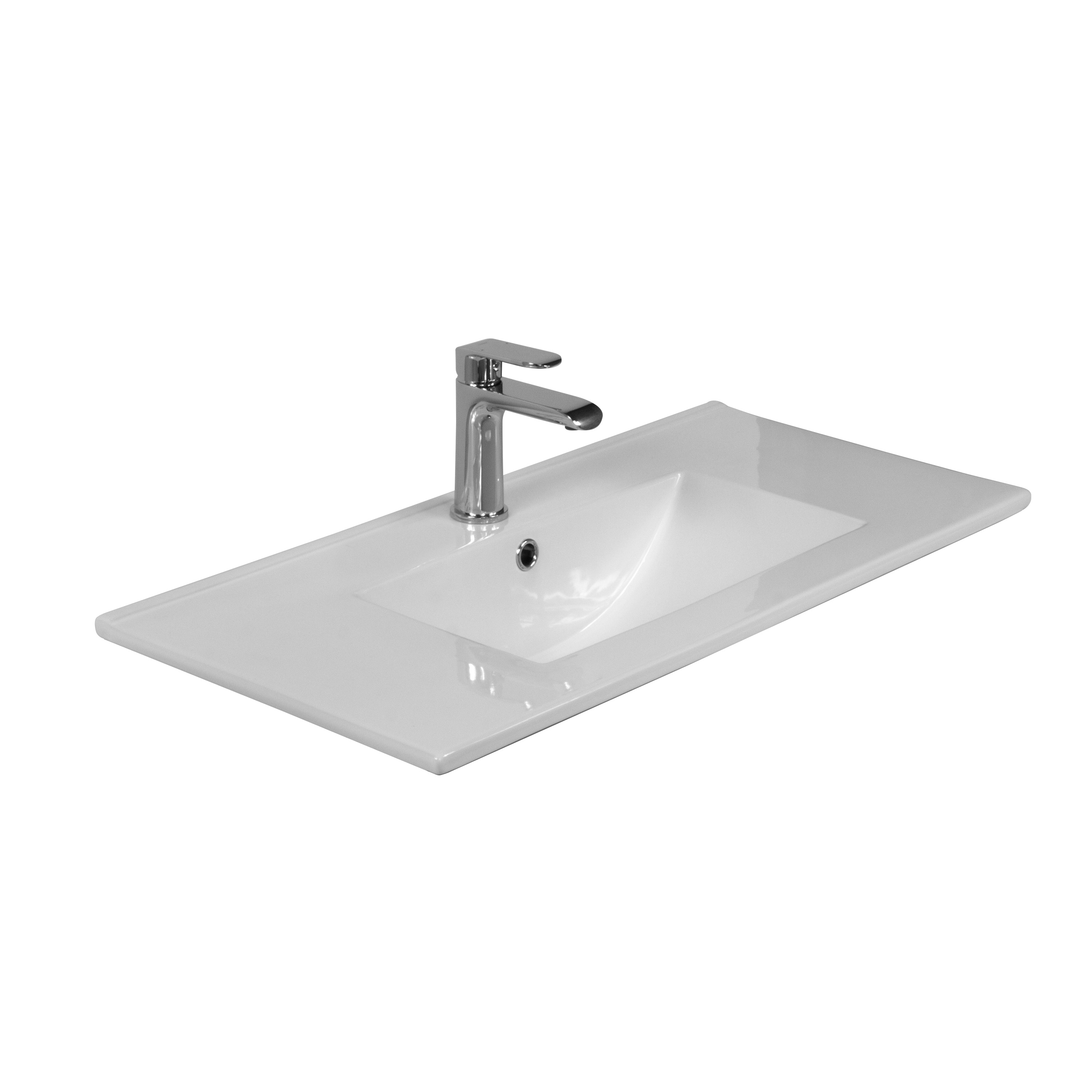 LaVita Floryda umývadlo 82x40.5 cm obdĺžnik umývadlo na nábytok-vstavané umývadlo biela 5908211485034