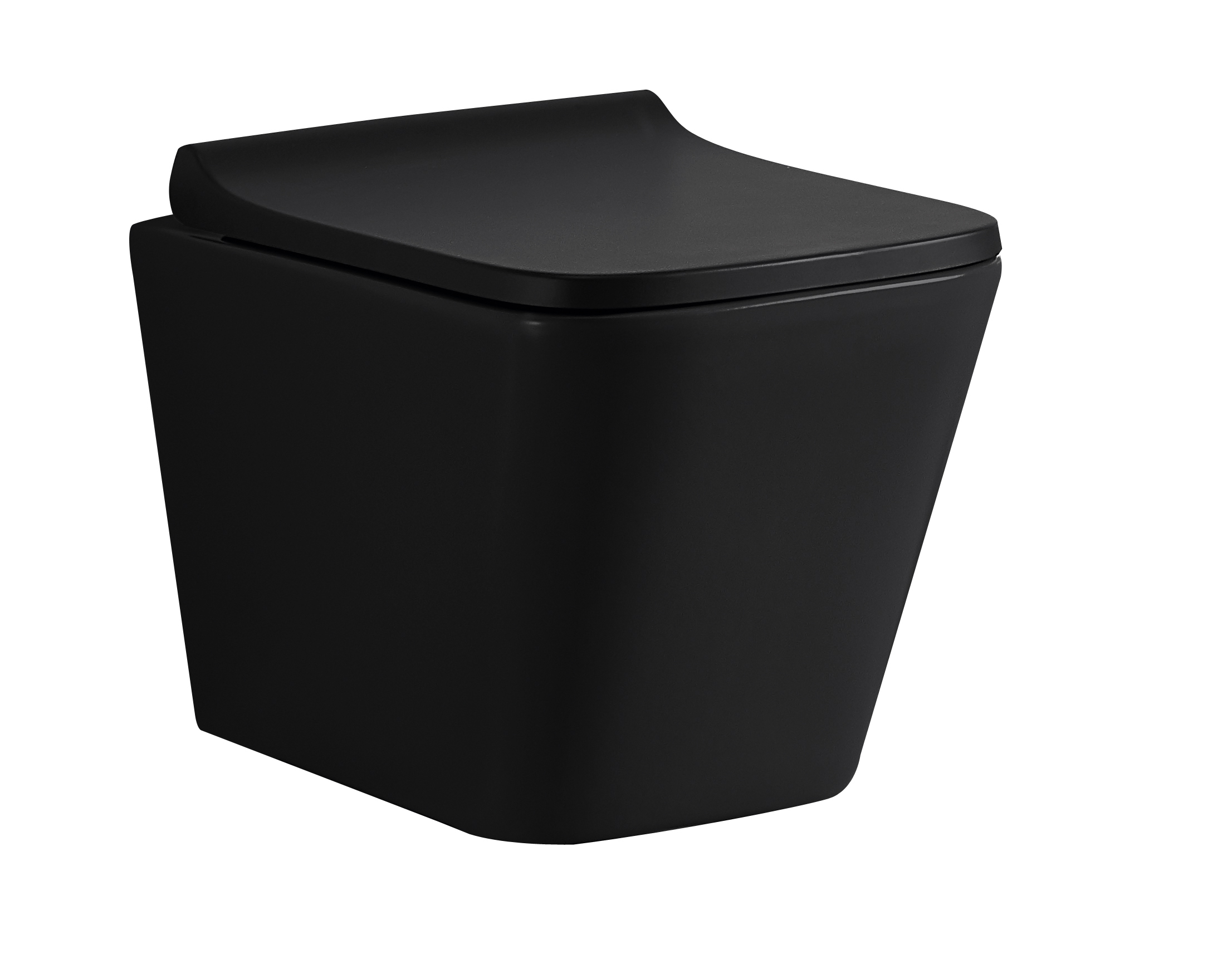 LaVita Lago wc misa s pomaly sa sklápajúcim sedadlom závesné bez oplachovacieho kruhu čierna matná 5908211411118