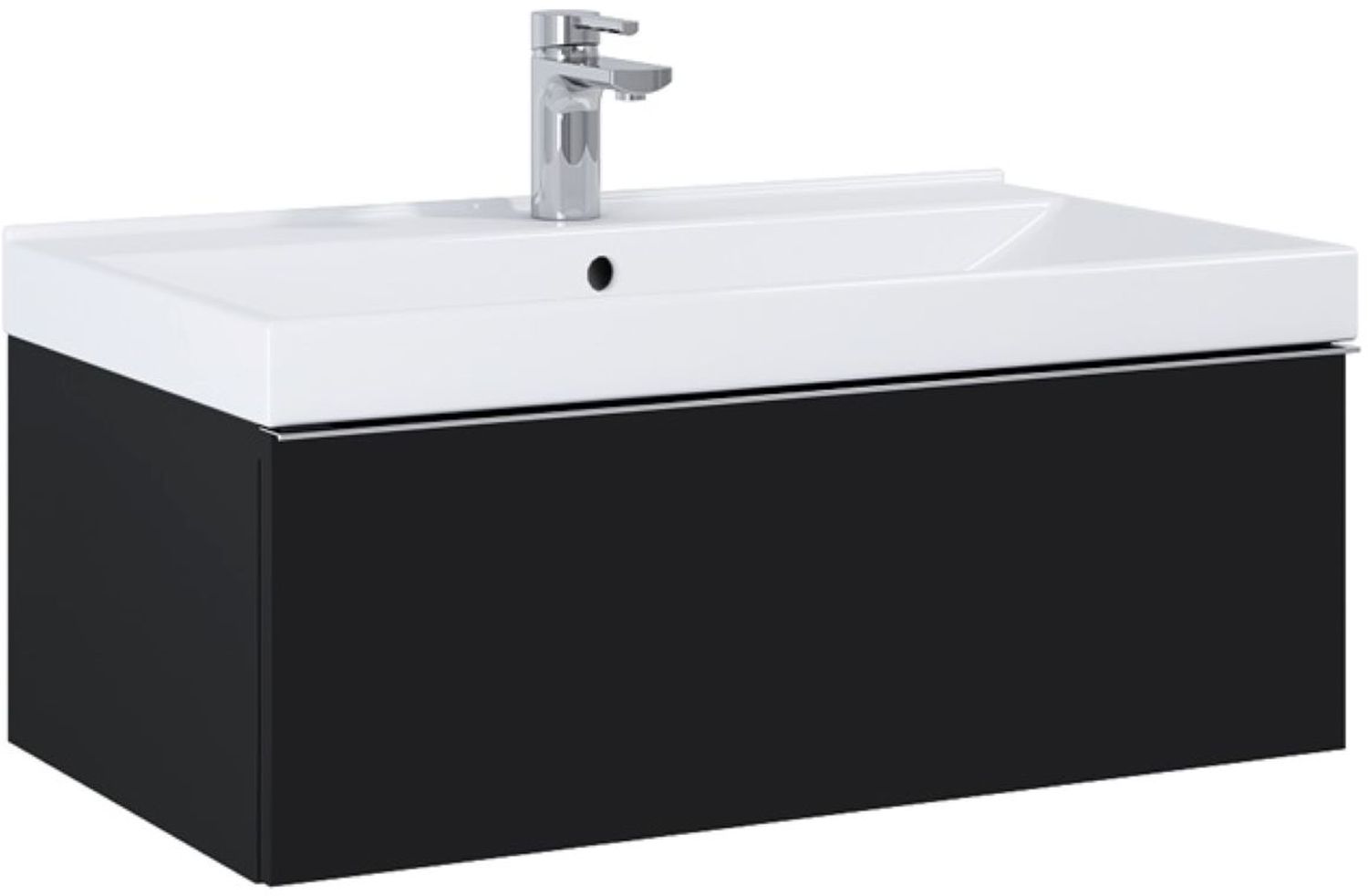 Elita Look skrinka 80x44.9x28.1 cm závesná kúpeľňová skrinka pod umývadlo čierna RE010803027160