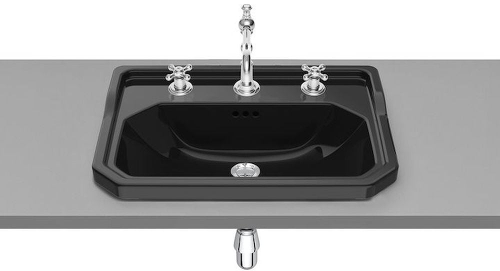 Roca Carmen umývadlo 60x45 cm obdĺžnik vstavané umývadlo čierna A3270A5563