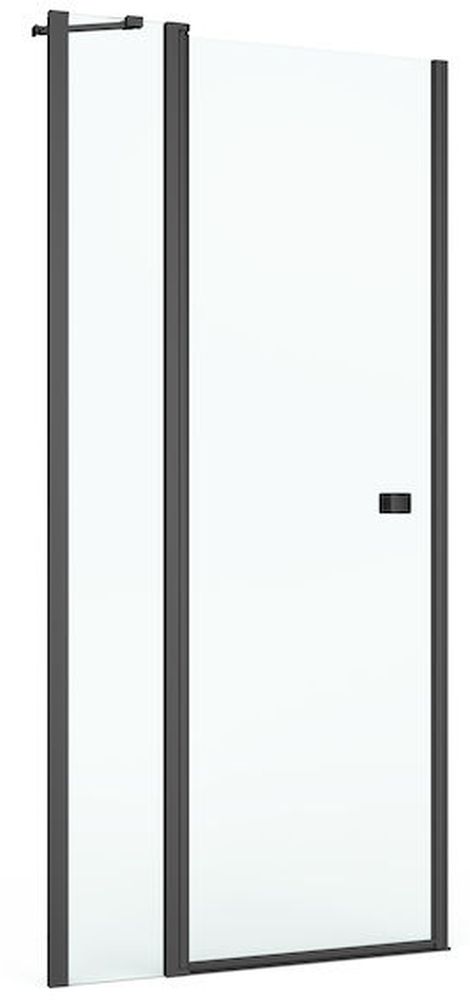 Roca Capital sprchové dvere 100 cm výklopné čierna matná/priehľadné sklo AM4610016M