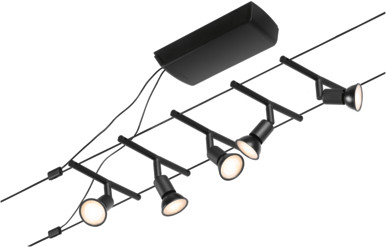 Paulmann Salt lankový systém 5x10 W čierna-chróm 94446