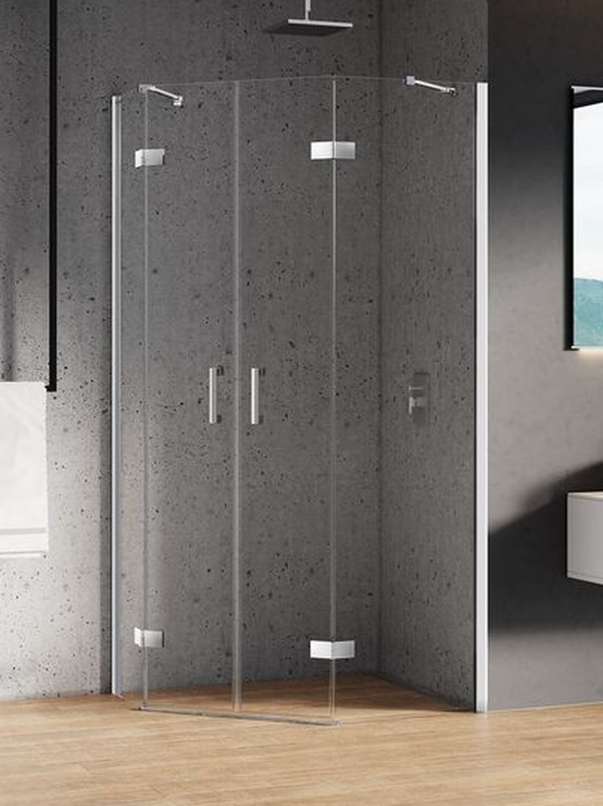New Trendy New Azura sprchovací kút 100x80 cm chromová lesklé/priehľadné sklo K-0663