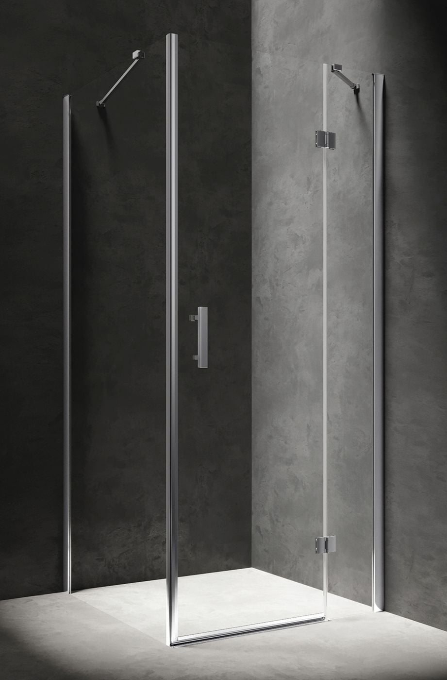 Omnires Manhattan sprchovací kút 100x90 cm štvorcová chromová lesklé/priehľadné sklo MH9010CRTR