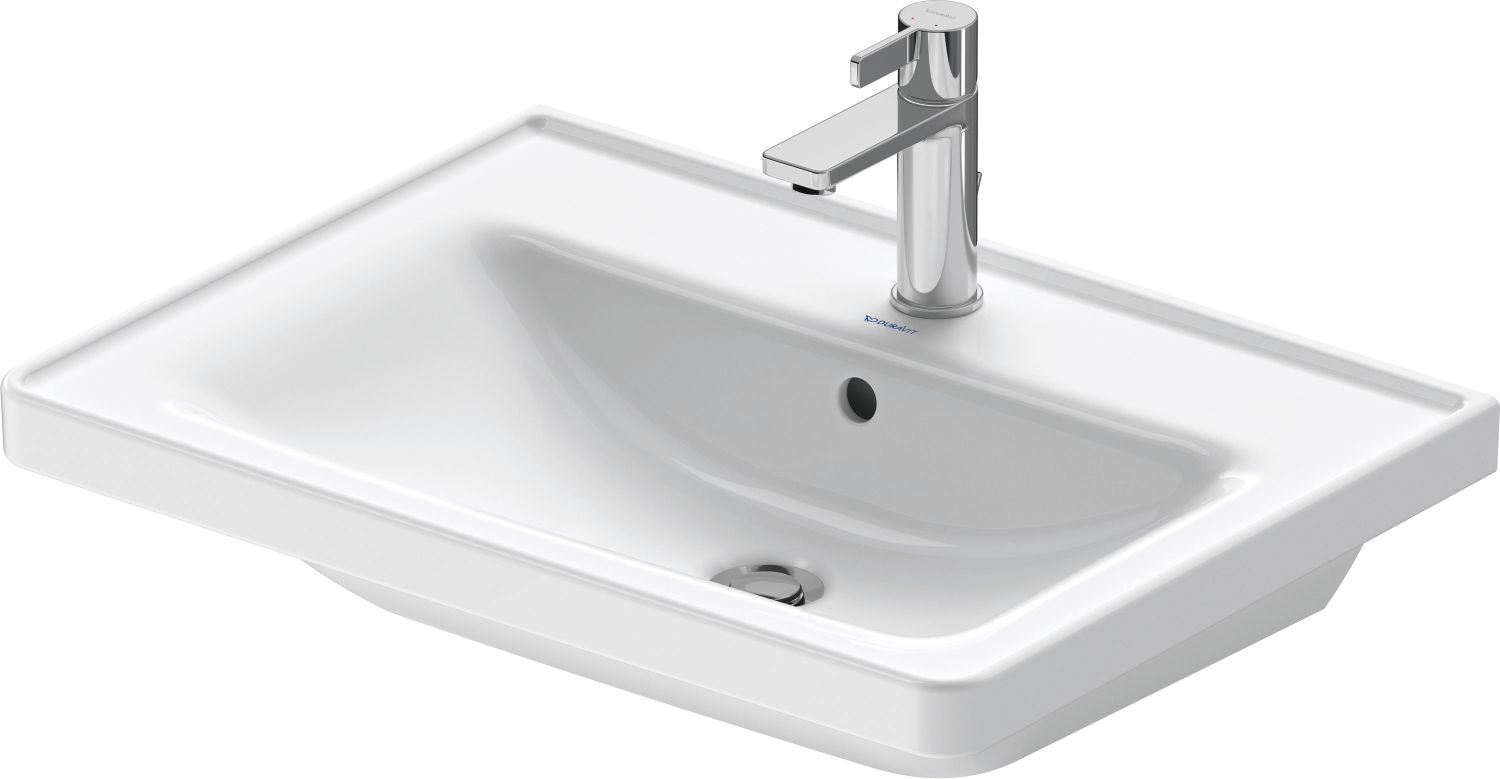 Duravit D-Neo umývadlo 65x48 cm obdĺžnik umývadlo na nábytok biela 2367650000