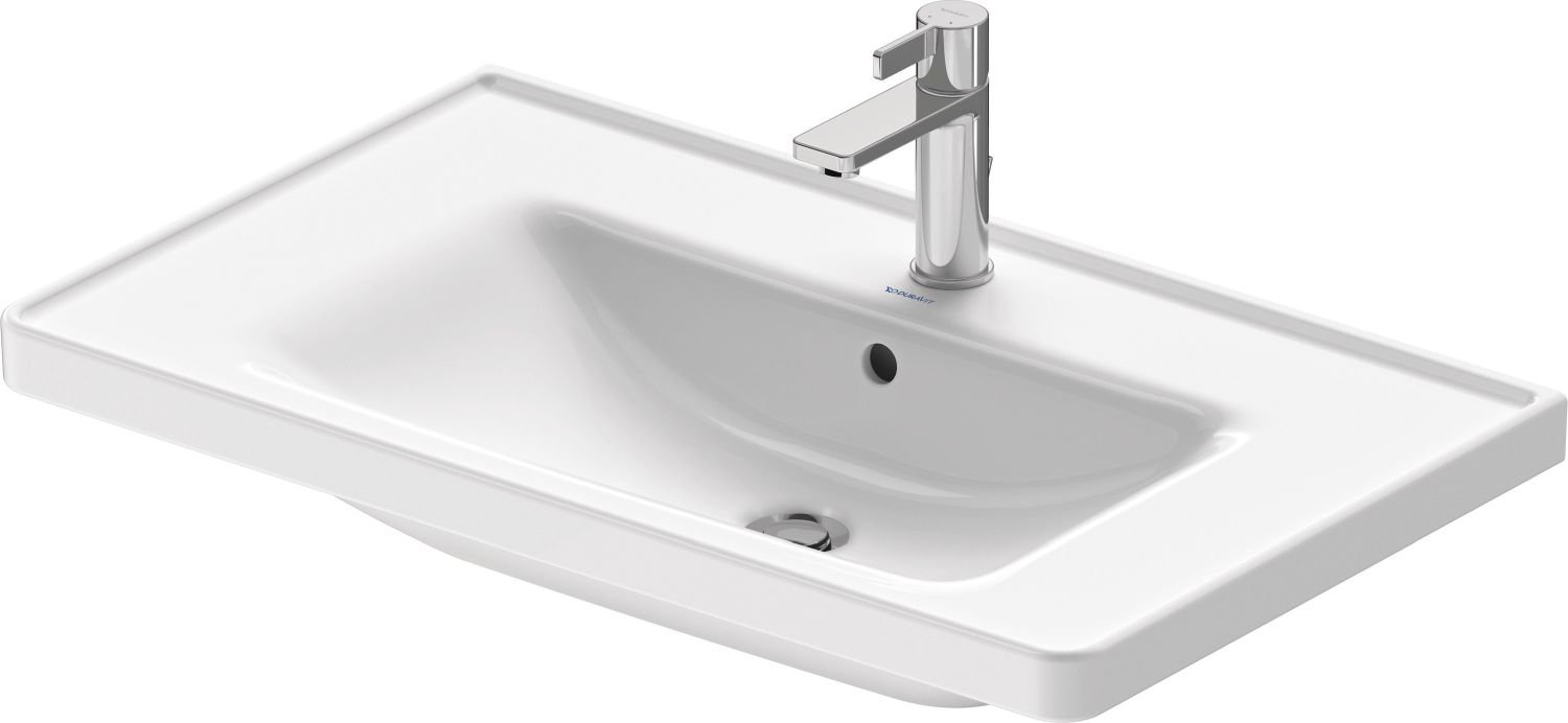 Duravit D-Neo umývadlo 80x48 cm obdĺžnik umývadlo na nábytok biela 2367800000