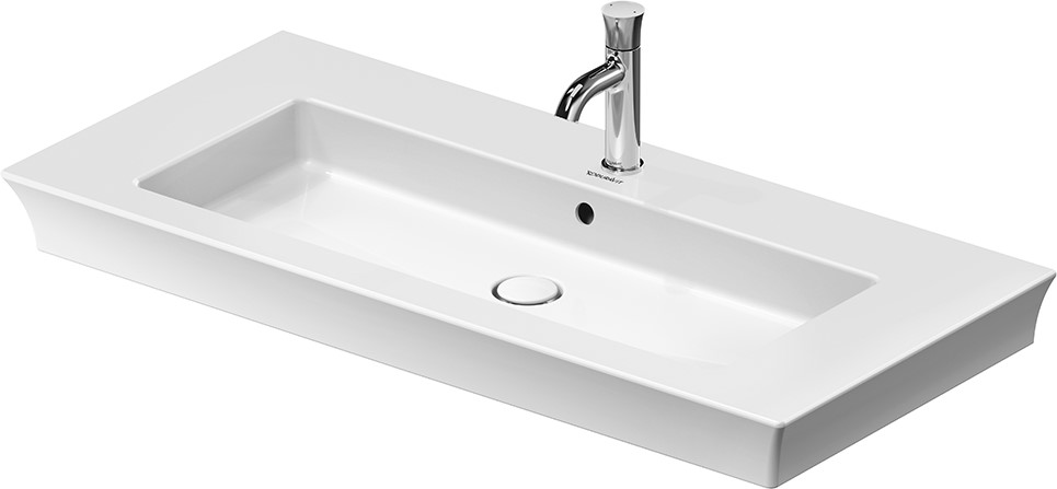 Duravit White Tulip umývadlo 105.5x49 cm obdĺžnik umývadlo na nábytok biela 2363100000