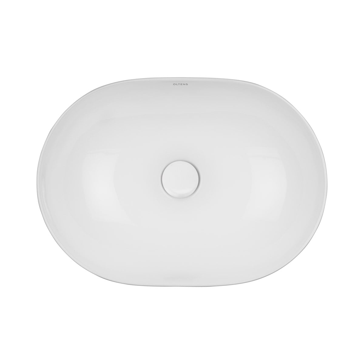 Oltens Hamnes umývadlo 49.5x35.5 cm oválny pultové umývadlo biela 40819000
