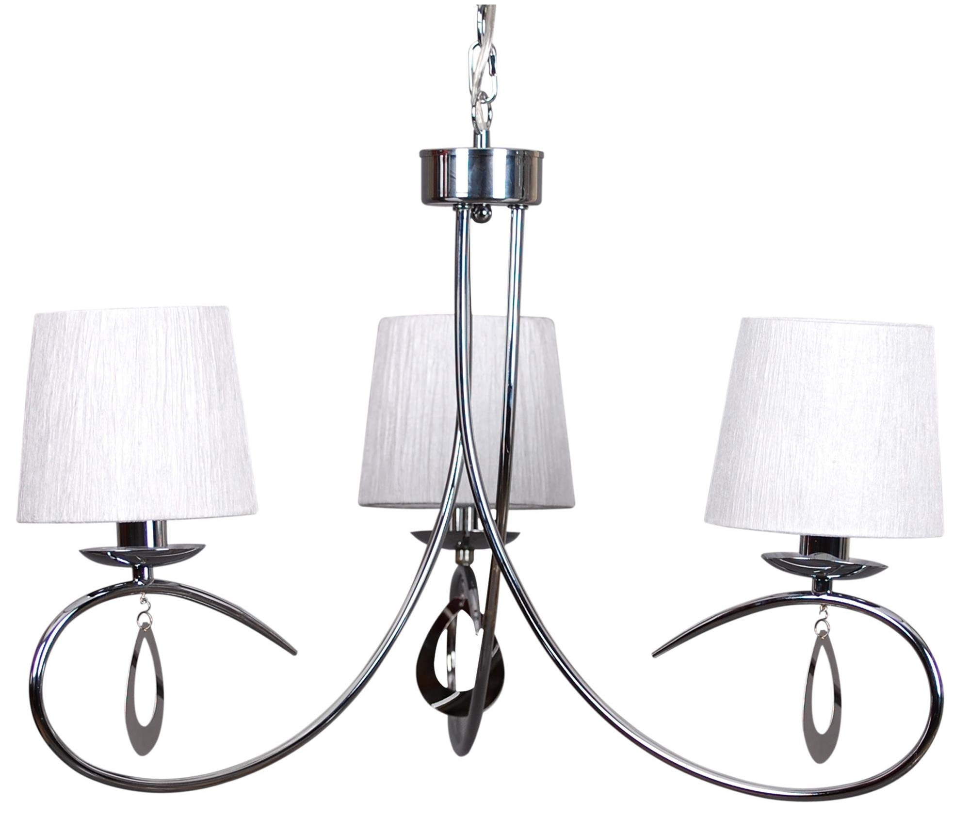 Candellux Arnika závesné svietidlo 3x40 W biela-chrómová 33-21663