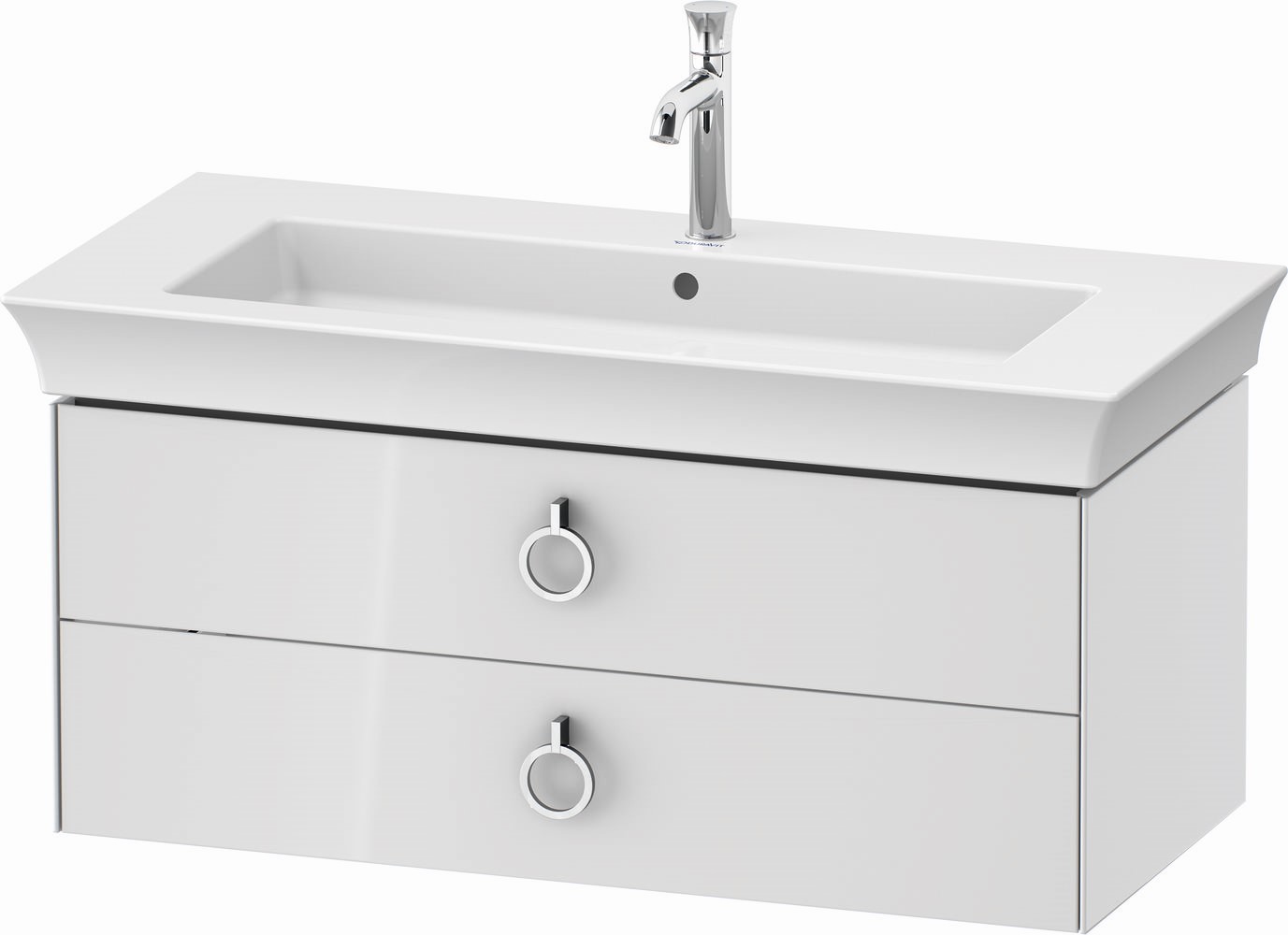 Duravit White Tulip skrinka 98.4x45.8x41 cm závesná kúpeľňová skrinka pod umývadlo biela WT435208585