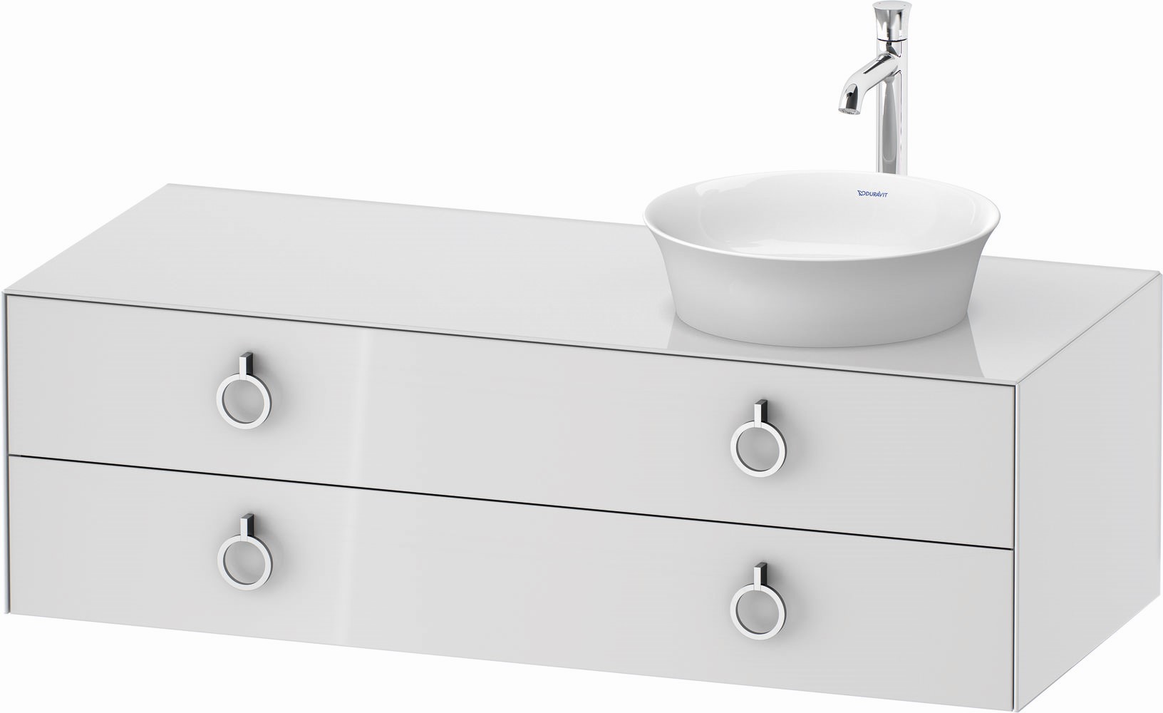Duravit White Tulip skrinka 130x55x40.8 cm závesná kúpeľňová skrinka pod umývadlo biela WT4992R8585