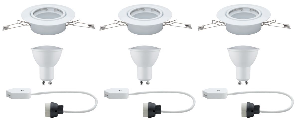Paulmann LED zapustené svietidlo 3x4.5 W biela 93845