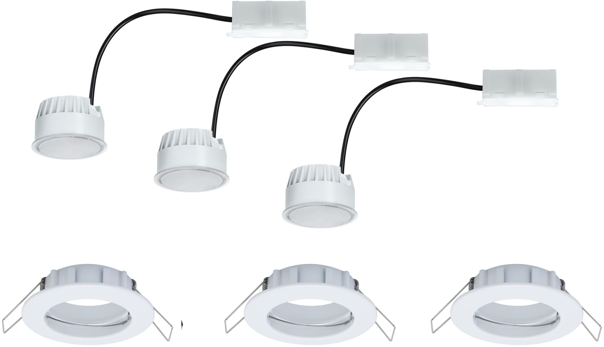 Paulmann LED zapustené svietidlo 3x6.8 W biela-hliníková 93974