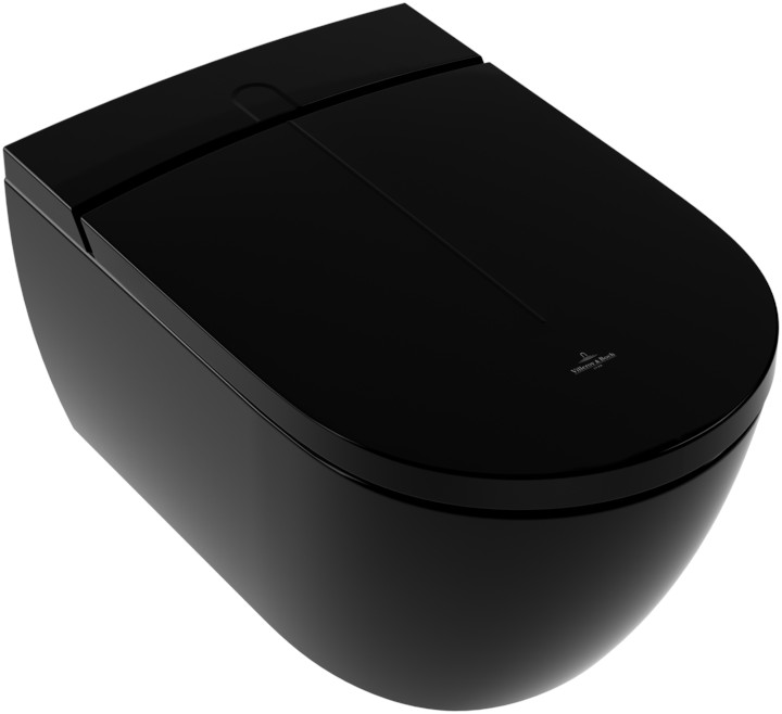 Villeroy & Boch ViClean umývacia toaleta závesná bez splachovacieho kruhu čierna V0E100S0