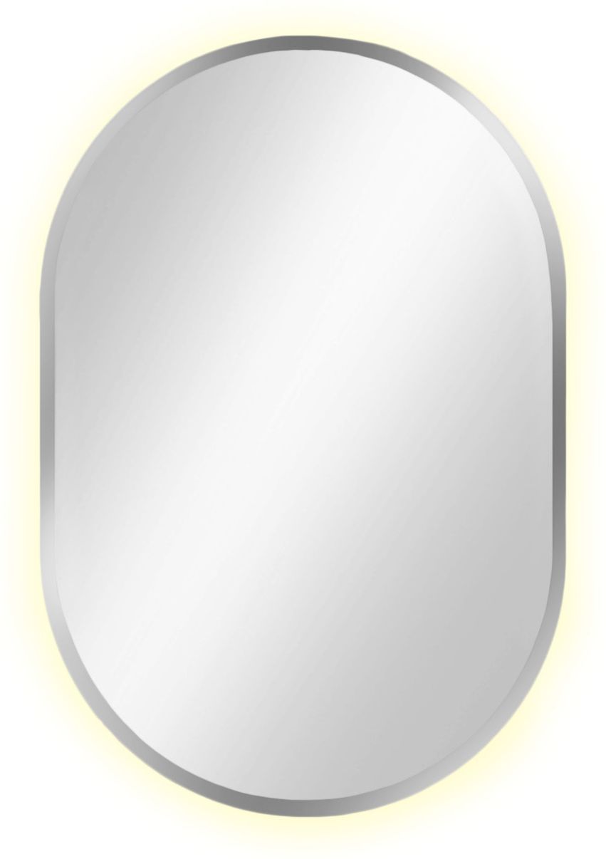 Baltica Design Tiny Border Pastille zrkadlo 40x95 cm oválne s osvetlením strieborná 5904107904788