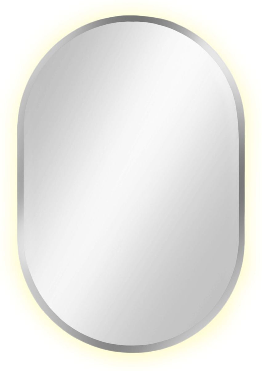Baltica Design Tiny Border Pastille zrkadlo 40x90 cm oválne s osvetlením strieborná 5904107904795