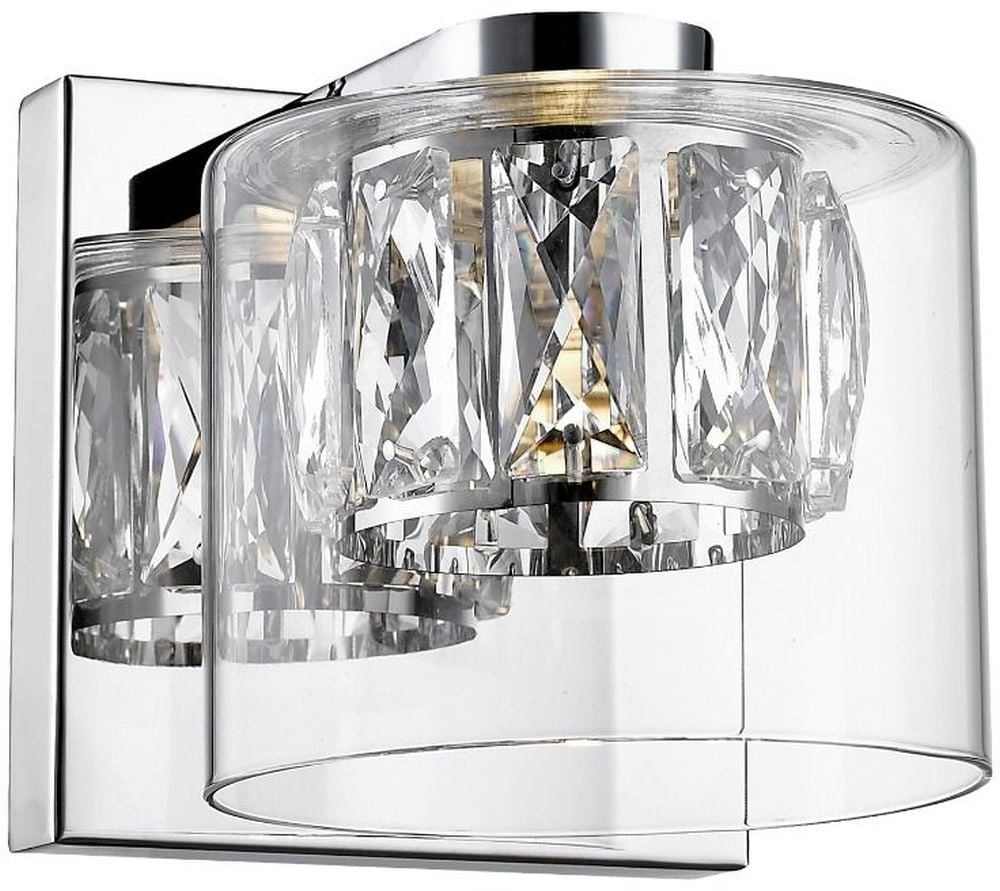 Zuma Line Gem nástenná lampa 1x5 W chrómová-priehľadná W0389-01A-B5AC