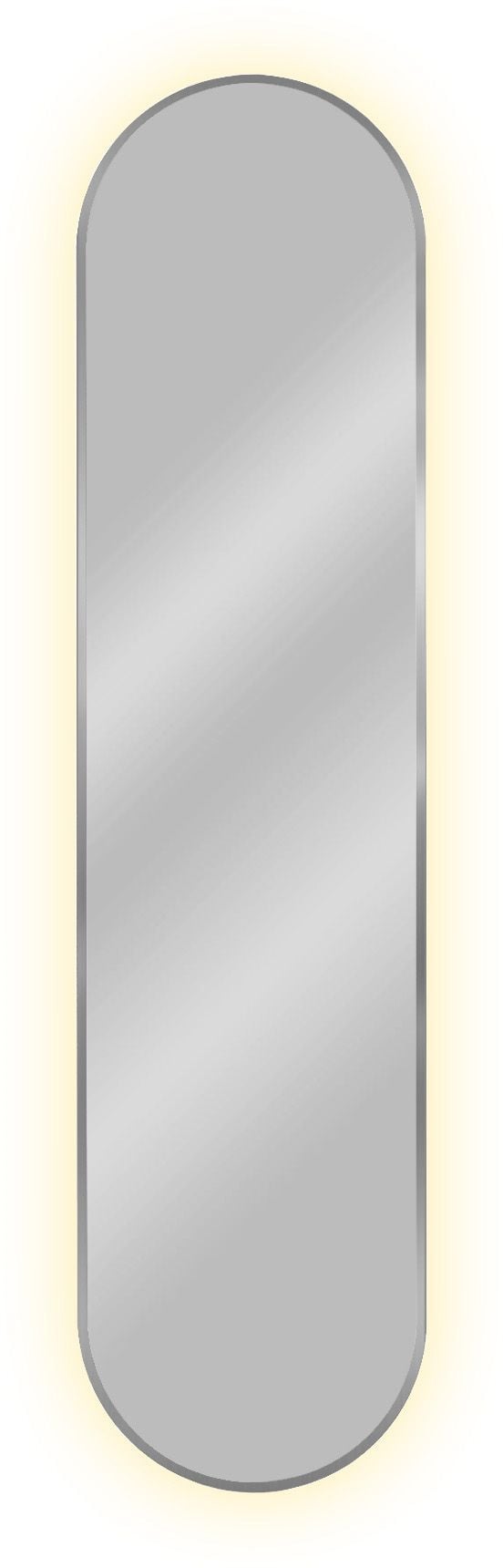 Baltica Design Tiny Border Pastille zrkadlo 40x155 cm oválne s osvetlením strieborná 5904107905686