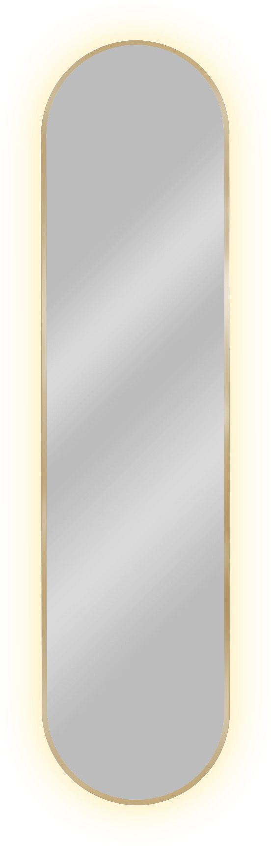 Baltica Design Tiny Border Pastille zrkadlo 40x155 cm oválne s osvetlením zlatá 5904107905709