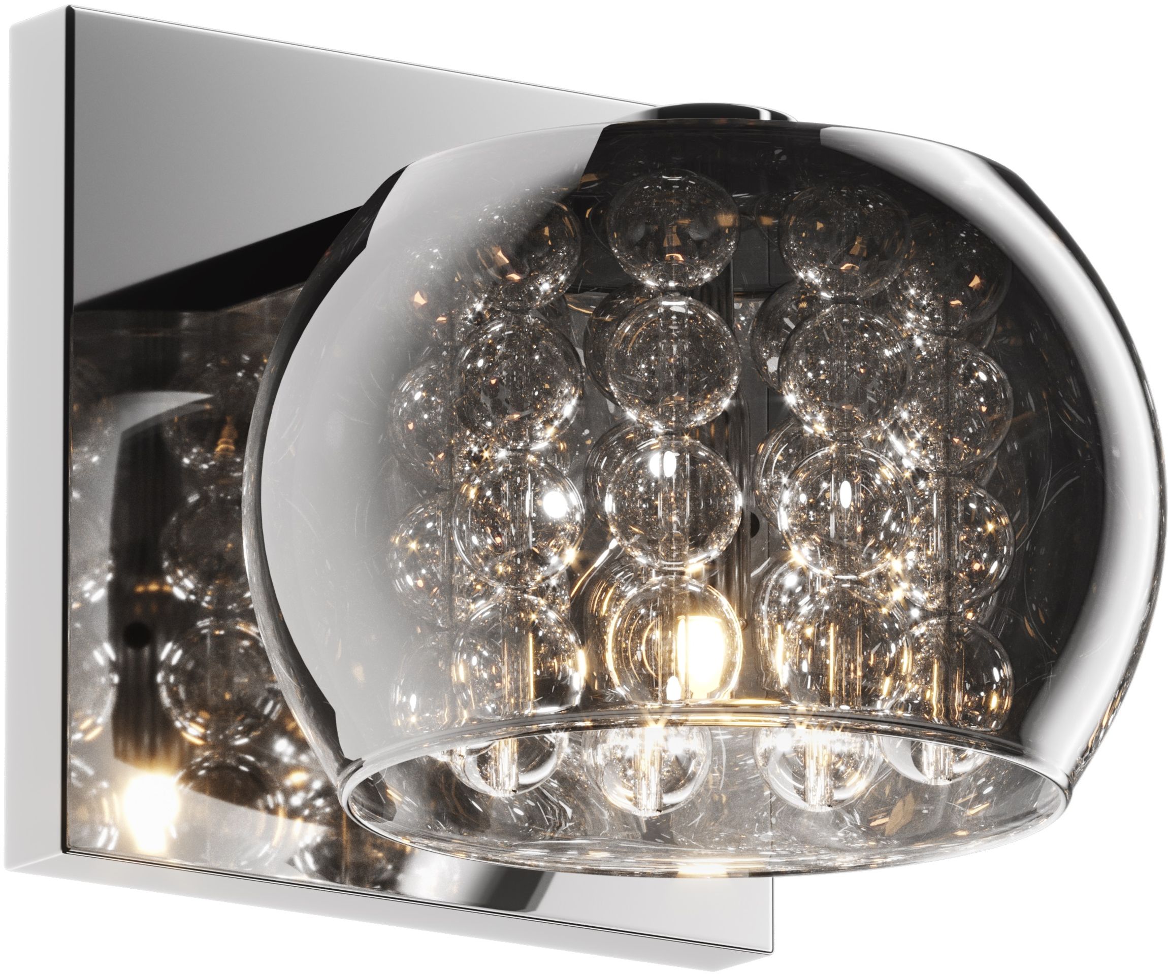 Zuma Line Crystal nástenná lampa 1x42 W chrómová-dymová-krištáľová W0076-01A-B5FZ