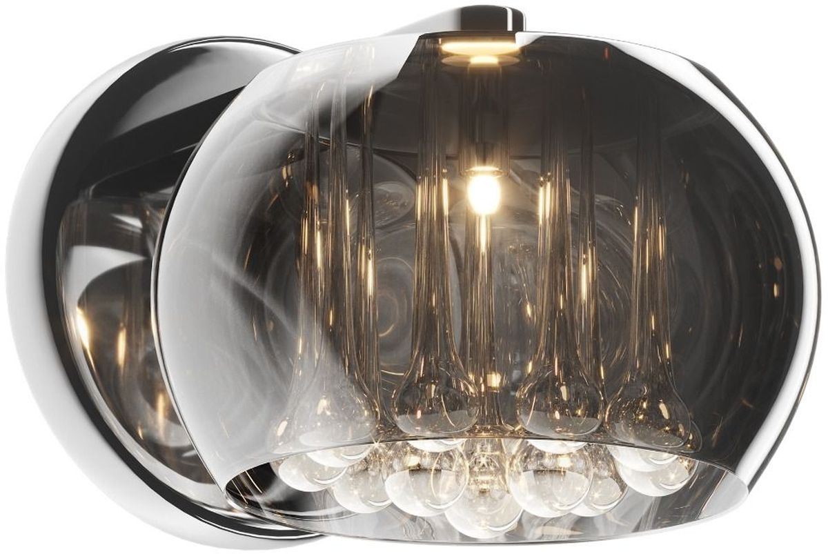 Zuma Line Crystal nástenná lampa 1x42 W chrómová-dymová-krištáľová W0076-01D-F4FZ