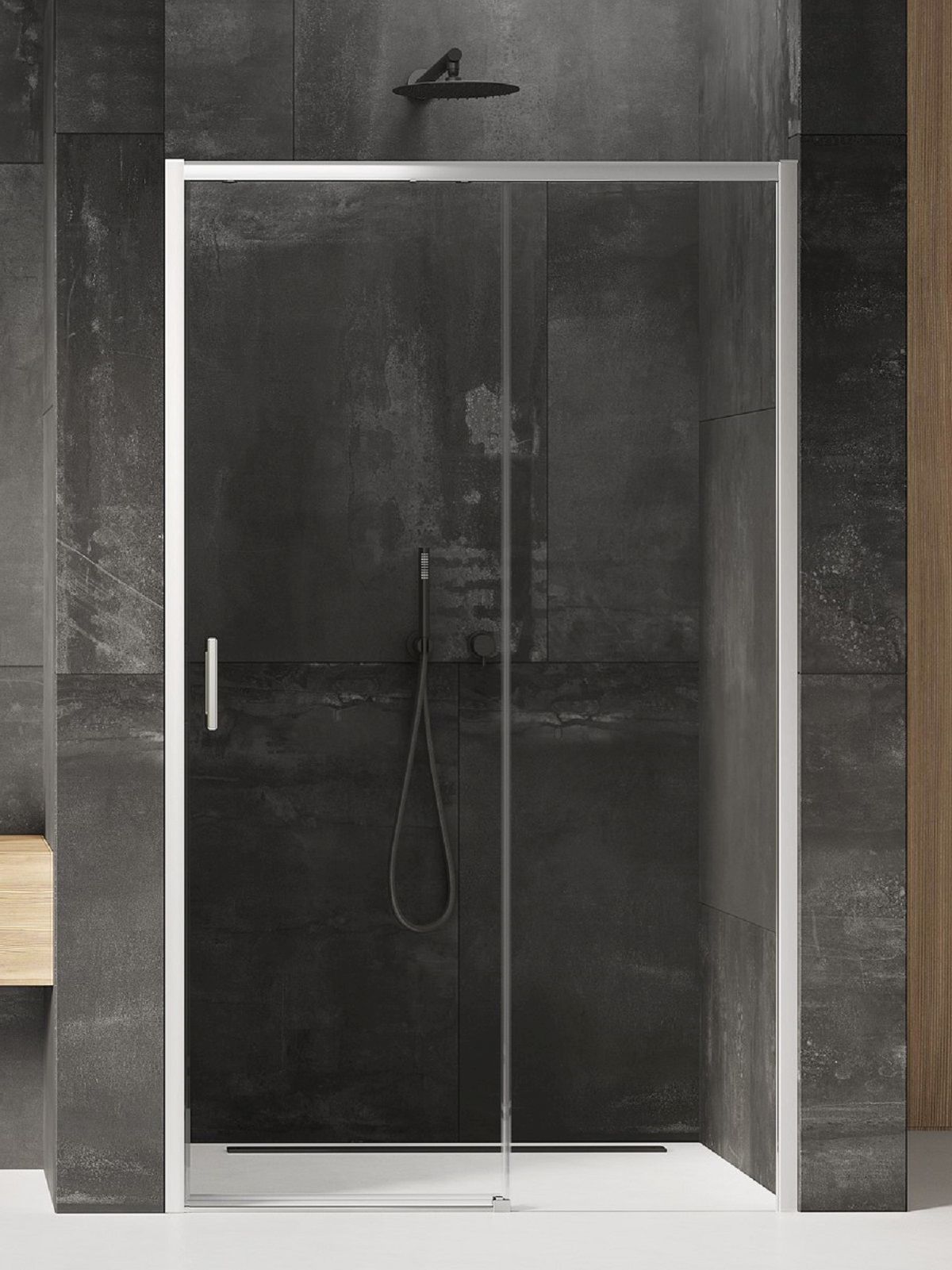 New Trendy Prime sprchové dvere 160 cm posuvné chróm lesklá/priehľadné sklo D-0311A