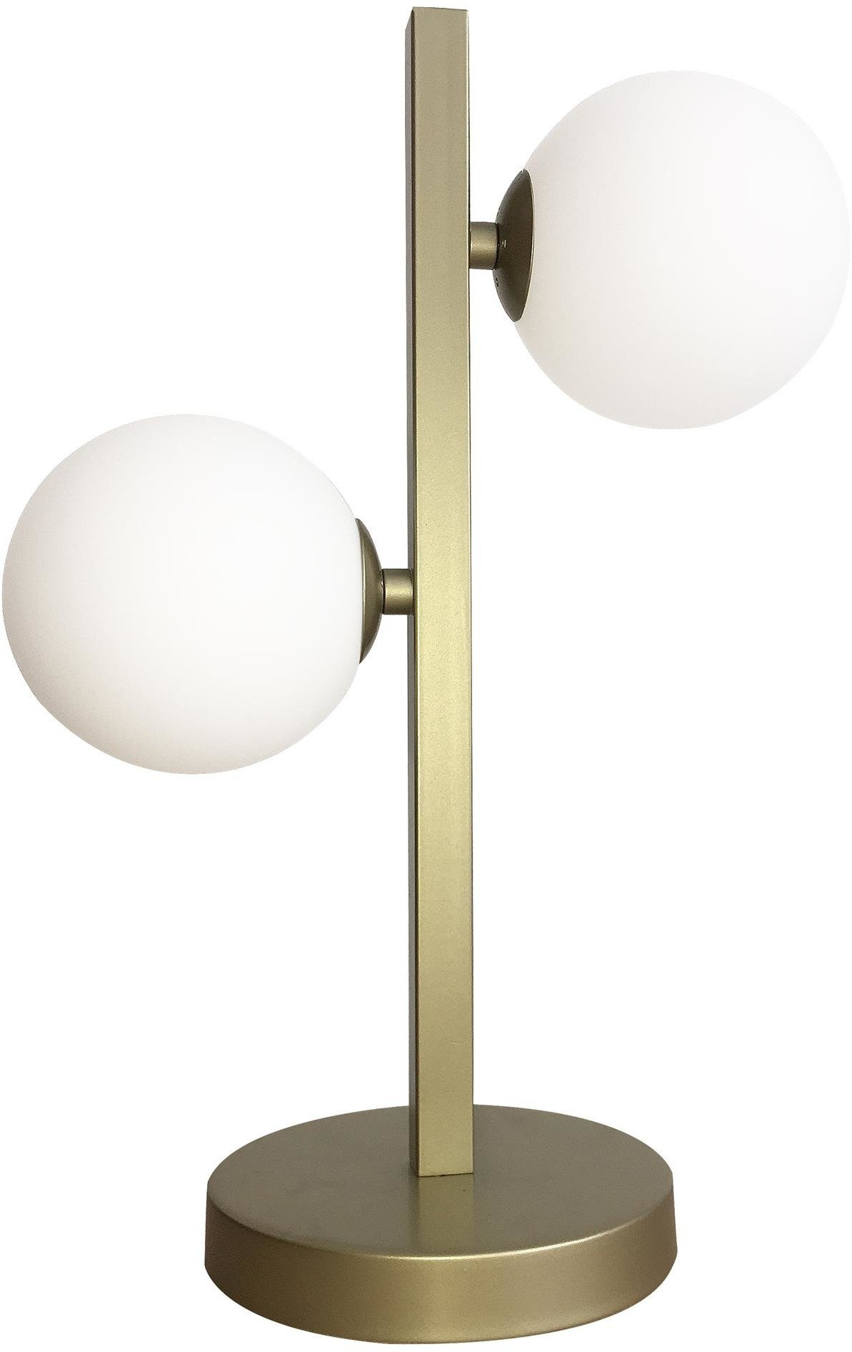 Candellux Kama stolová lampa 2x28 W biela-mosadzná 42-73433