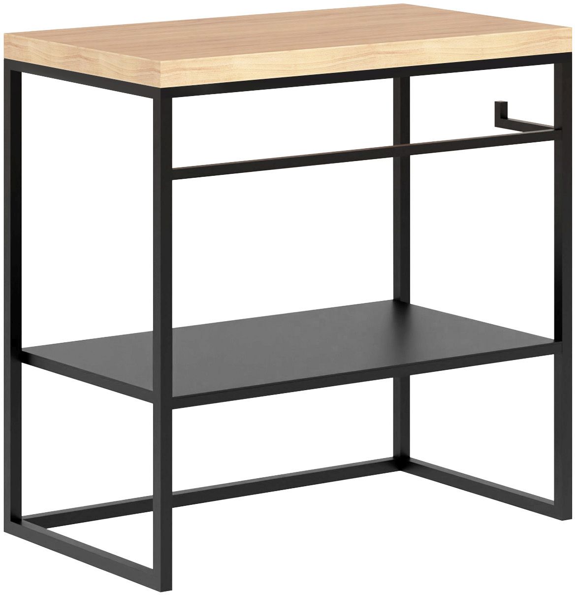 Baltica Design Linn konzola 75x35x75 cm čierna-dub 5904107906270