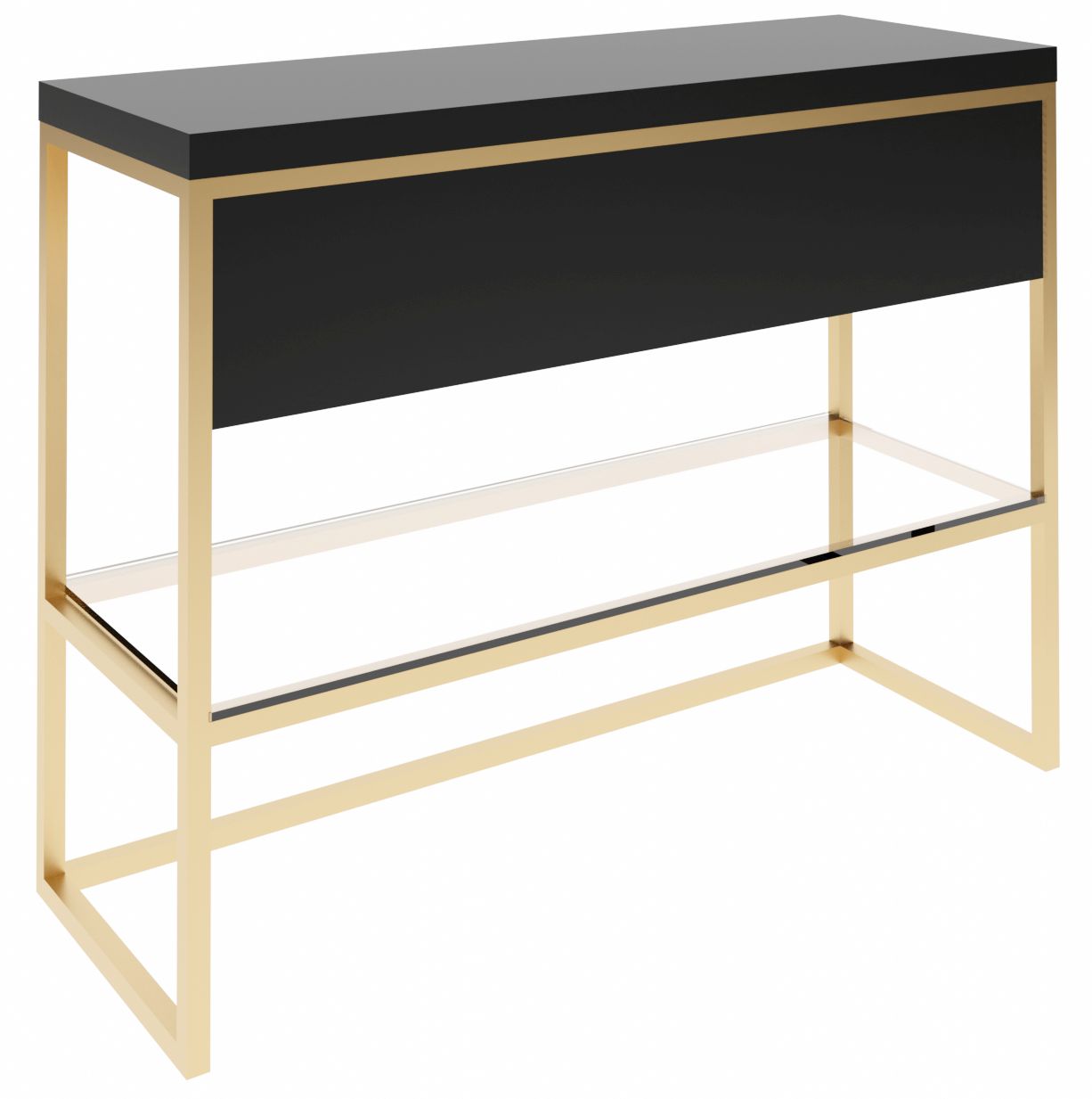 Baltica Design Trine konzola 100x40x75 cm čierna-zlatá 5904107906379