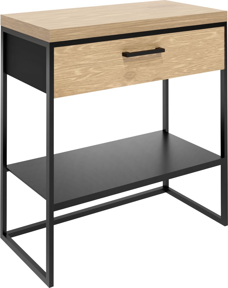 Baltica Design Elin skrinka 75x35x75 cm kúpeľňová skrinka pod úmývadlo stojaca čierna-dub 5904107906485