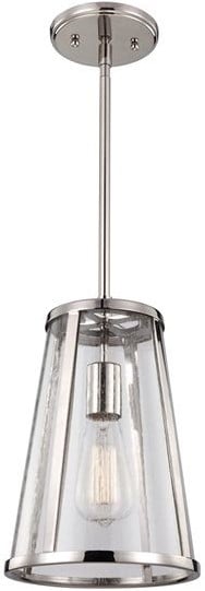 Elstead Lighting Harrow závesné svietidlo 1x60 W priehľadná-strieborná FE-HARROW-P-S