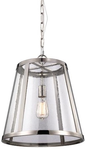 Elstead Lighting Harrow závesné svietidlo 1x75 W niklová FE-HARROW-P-M