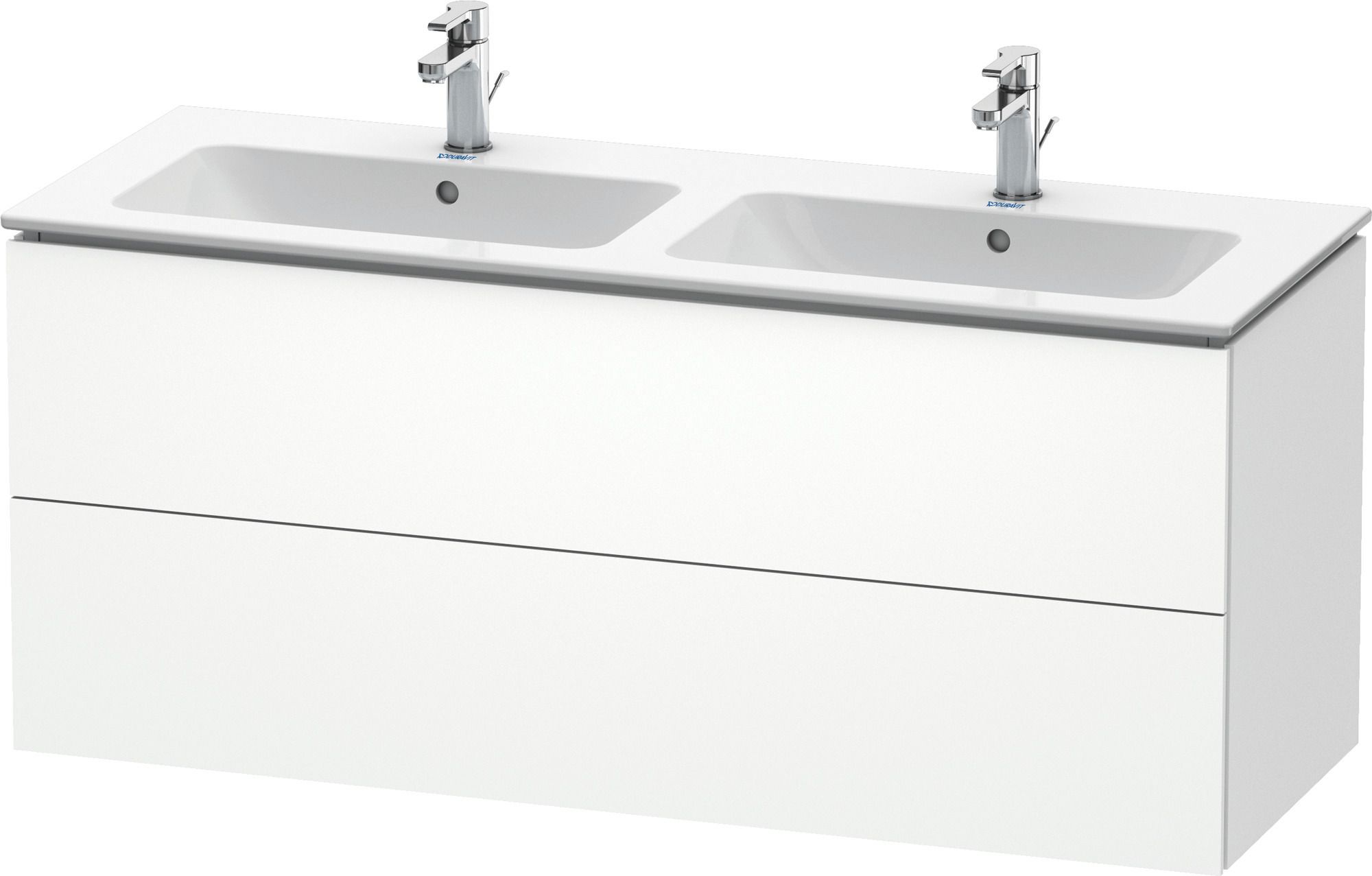 Duravit L-Cube skrinka 129x48.1x55 cm závesná kúpeľňová skrinka pod umývadlo biela LC625801818