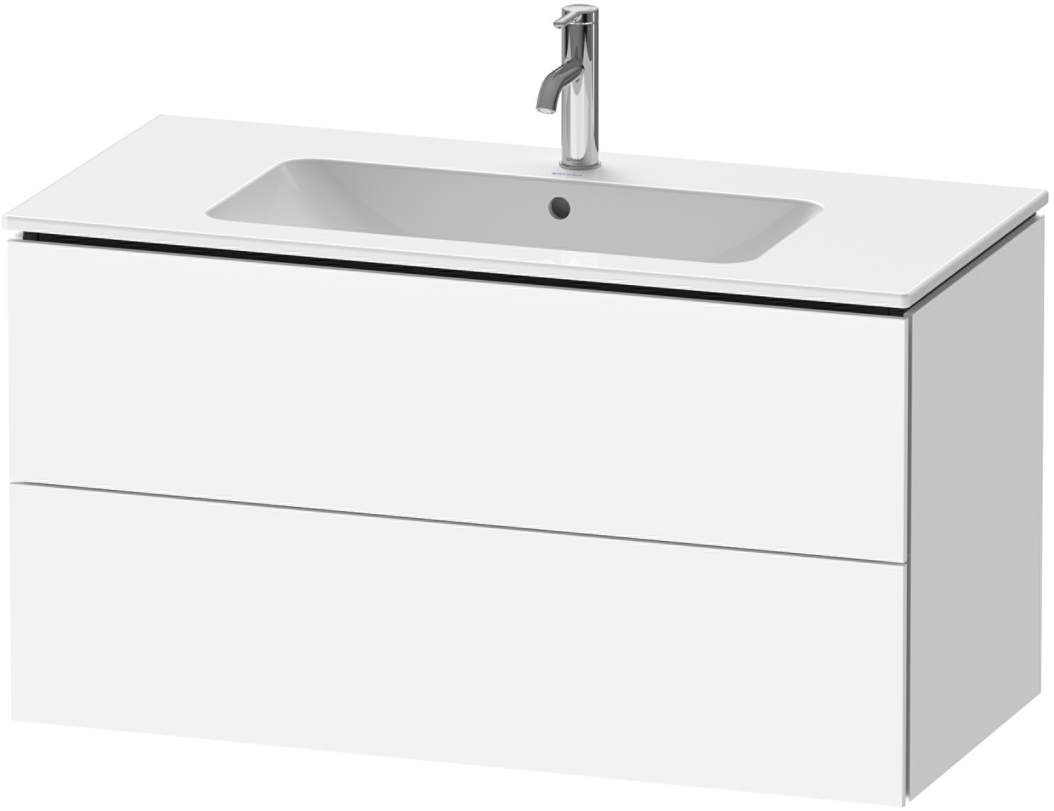 Duravit L-Cube skrinka 102x48.1x55 cm závesná kúpeľňová skrinka pod umývadlo biela LC624201818