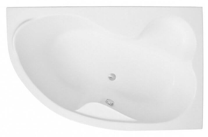 Polimat Mega rohová vaňa 160x105 cm pravostranné biela 00229