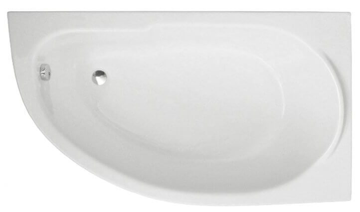 Polimat Miki rohová vaňa 145x85 cm pravostranné biela 00420