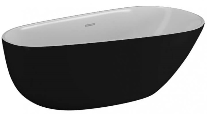 Polimat Shila voľne stojaca vaňa 170x85 cm oválne dvojfarebná 00345