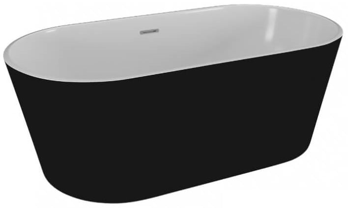 Polimat Uzo voľne stojaca vaňa 160x80 cm oválne dvojfarebná 00337