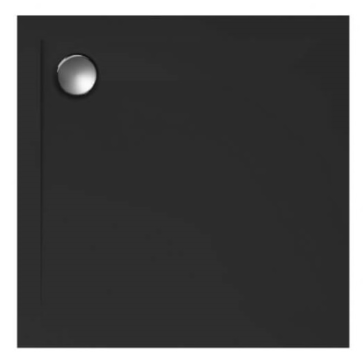 Polimat Geos štvorcová sprchová vanička 90x90 cm čierna 00377