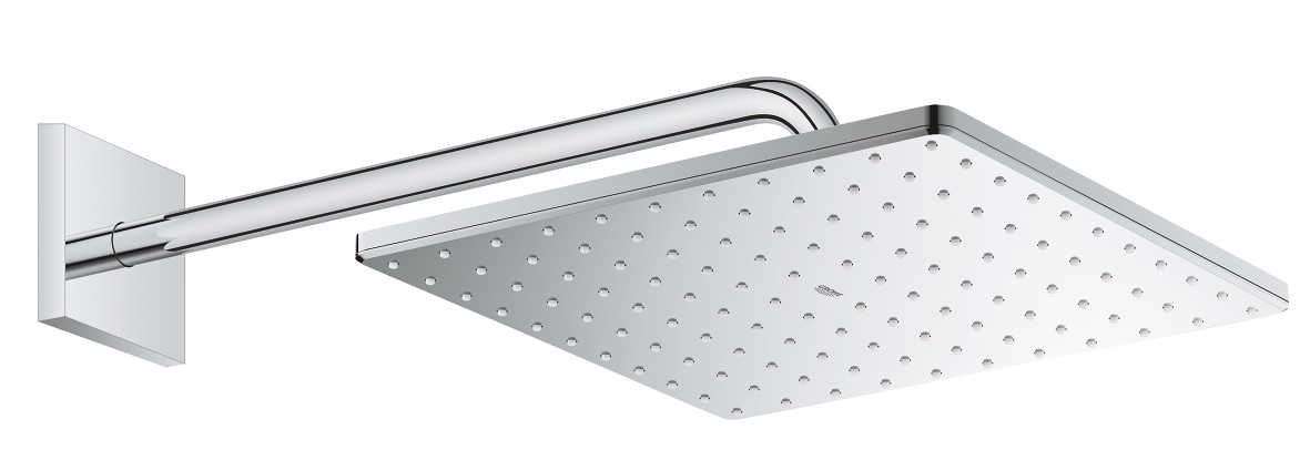 Grohe Rainshower horná sprcha so sprchovacím ramenom 31x31 cm štvorec StarLight Chrome 26563000