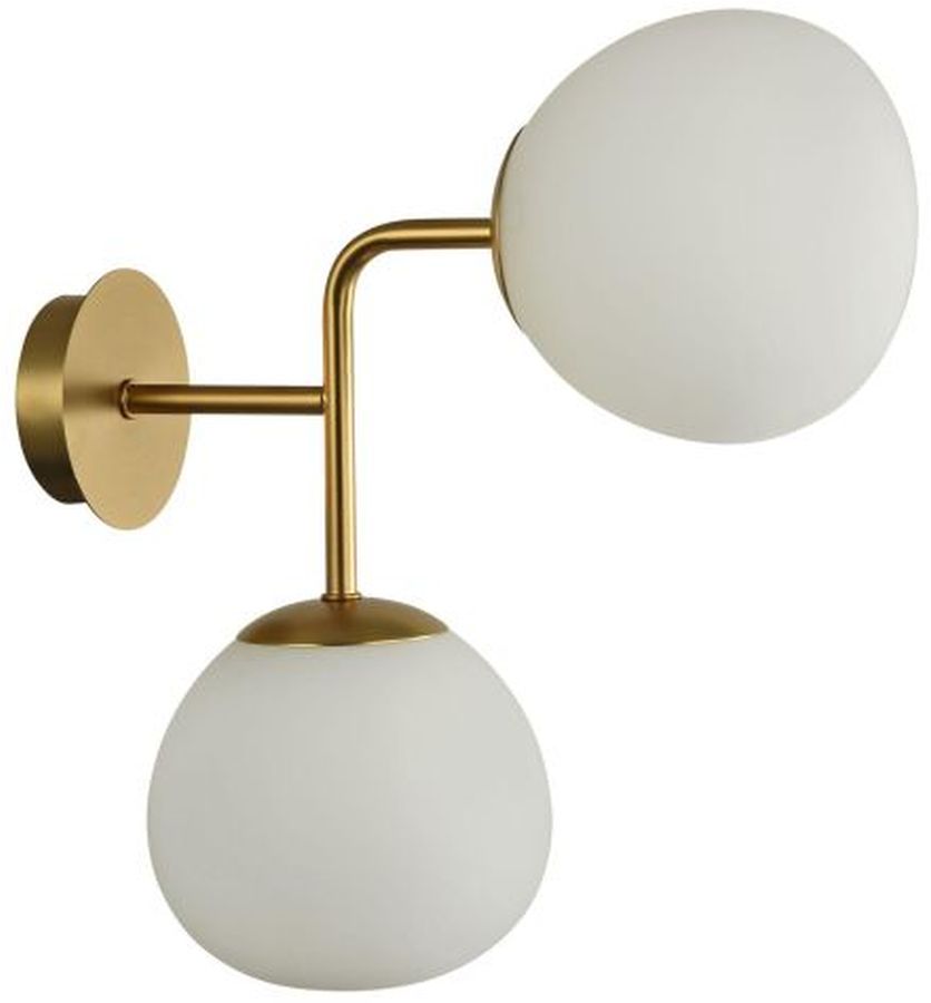 Maytoni Erich nástenná lampa 2x40 W biela-zlatá MOD221-WL-02-G