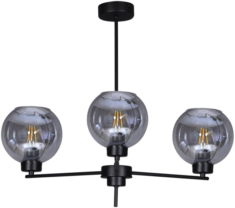 Kaja Aldar stropné svietidlo 3x60 W čierna-grafitová K-4851