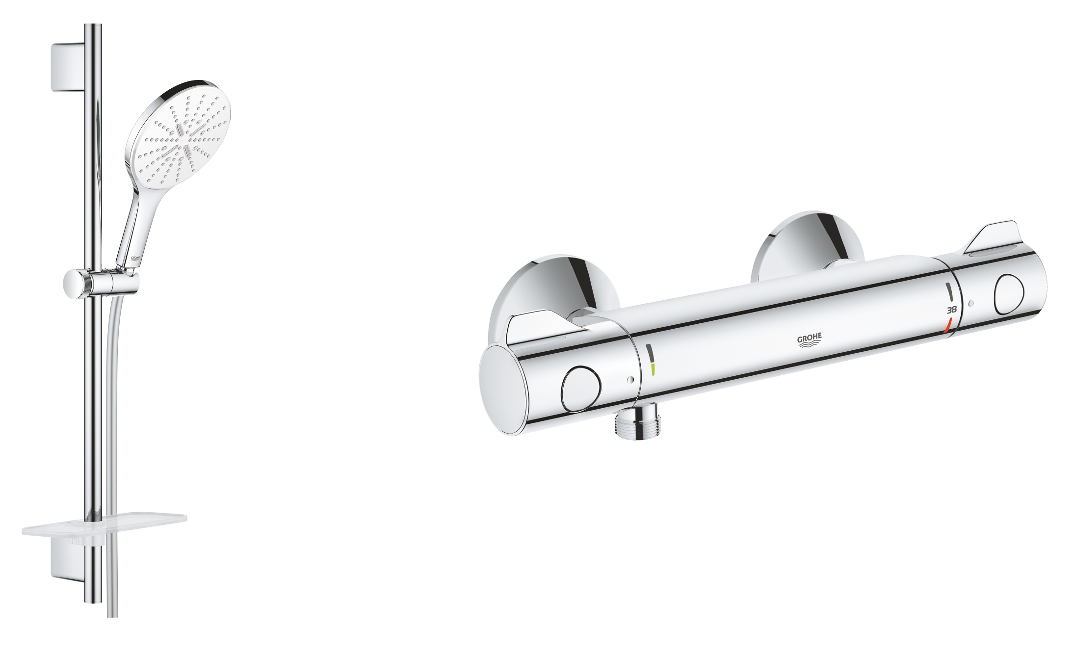 Set sprchová súprava Grohe Vitalio SmartActive 26598000, sprchová batéria Grohe Grohtherm 800 34558000