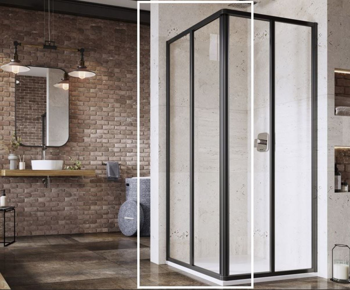 Ravak Supernova sprchové dvere 80 cm posuvné čierna matná/priehľadné sklo 14V403O2Z1