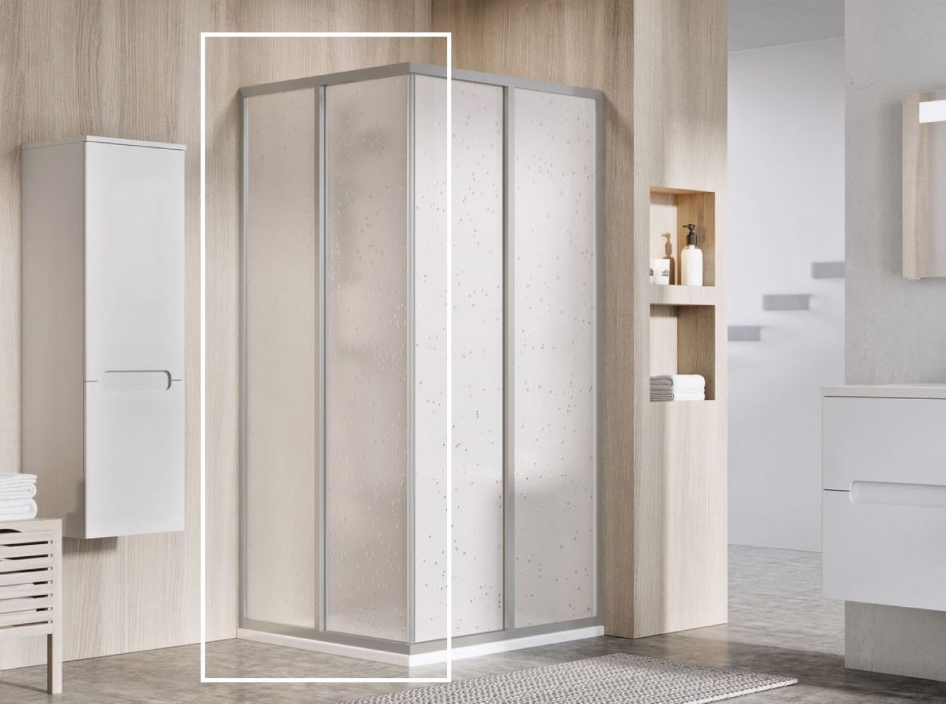 Ravak Supernova sprchové dvere 90 cm posuvné saténová matná/materiál polystyrén 14V70UO211